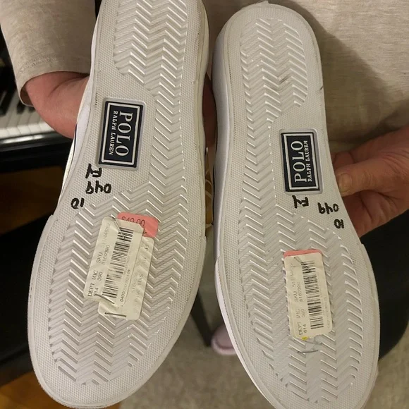 Ralph Lauren  woman  White Slip-On Sneakers with Bear Embroidery - Picture 3 of 3